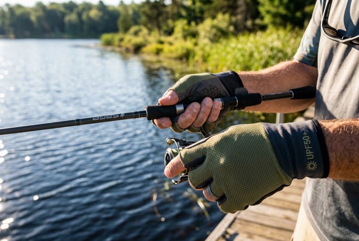 UPF50+ sun protection fishing gloves manufacturer