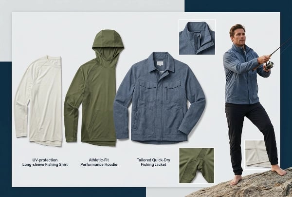 Fit and silhouette selection for fishing apparel