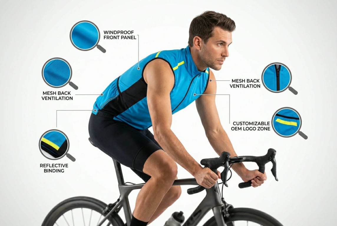 Custom Cycling Vest Manufacturer