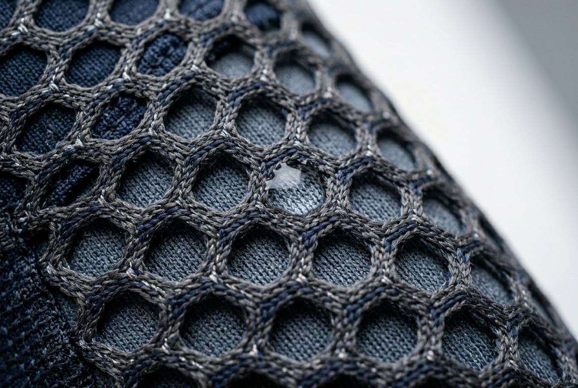 Ventilation mesh panel moisture-wicking breathable