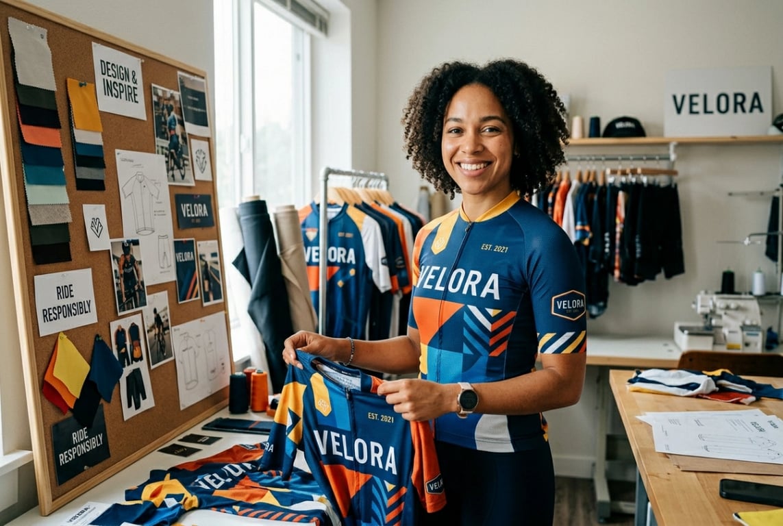 Personal cycling apparel brand founder