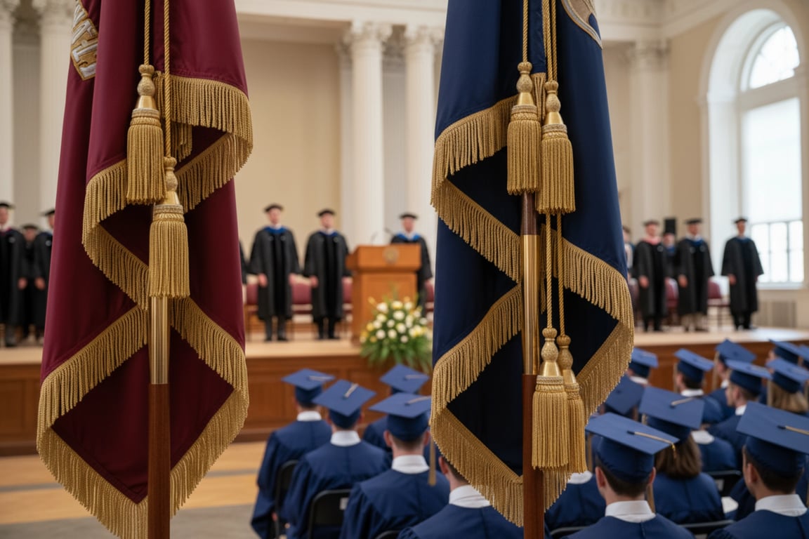 School Ceremony Flags with Quality Fringe - Educational events