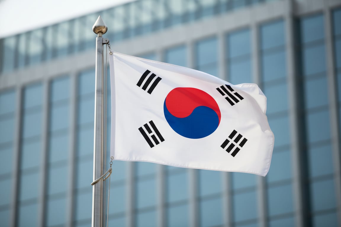 Custom South Korea national flag Taegukgi with yin yang - diplomatic grade quality