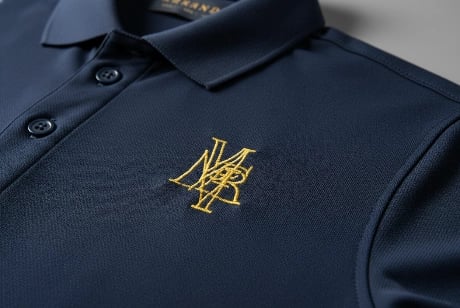 Chest logo placement on custom horse riding polo shirt