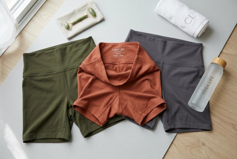 Custom plus size yoga shorts