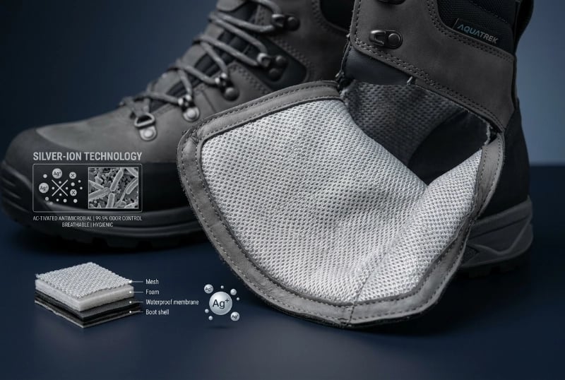 Silver-ion Antimicrobial Anti-odor Lining Treatment