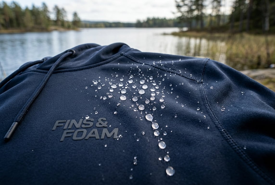 Water resistant fishing hoodies with DWR coating