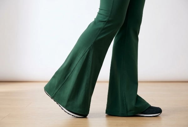 Wide-leg jogger with flared hem detail