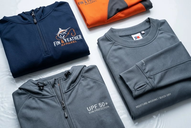 Custom performance fishing hoodies