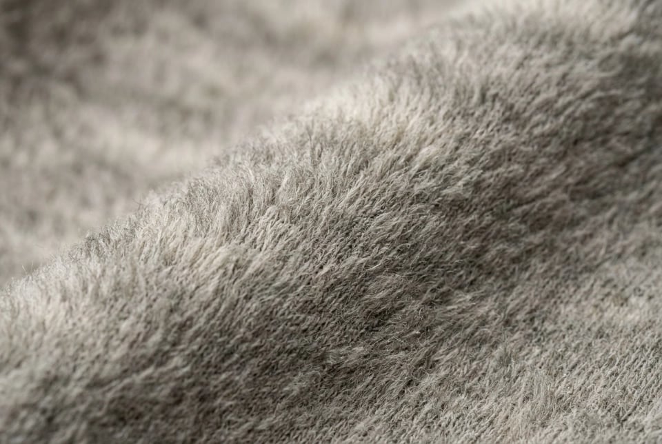 Brushed fleece jogger fabric texture macro