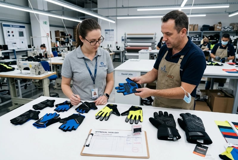 Cycling Gloves Sample Production and Approval