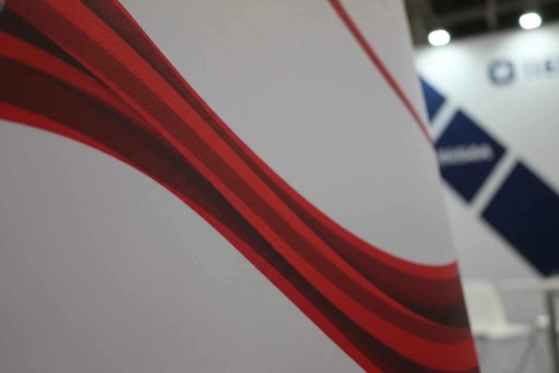 Premium fabric banner printing for trade show exhibitions and retail displays - wrinkle-resistant, no-glare polyester with 5+ year lifespan