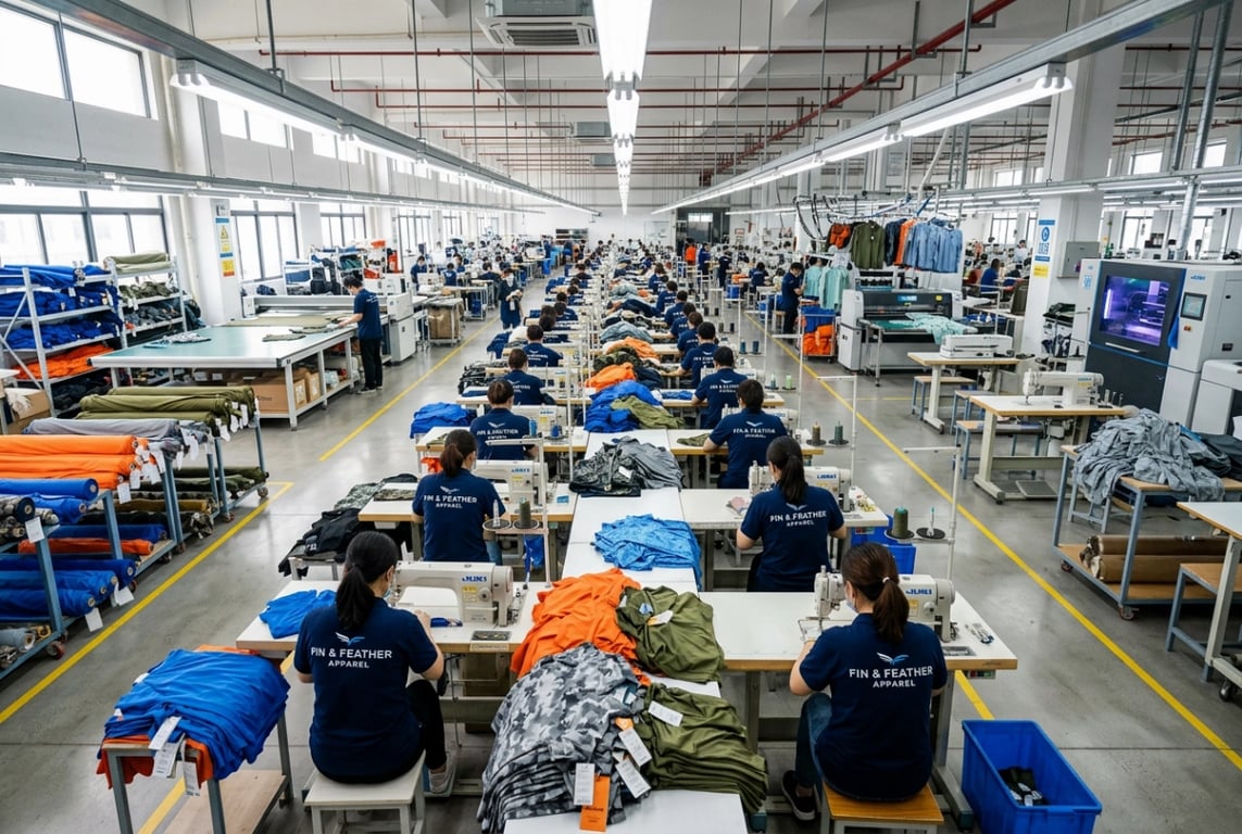 Runfish Apparel production floor