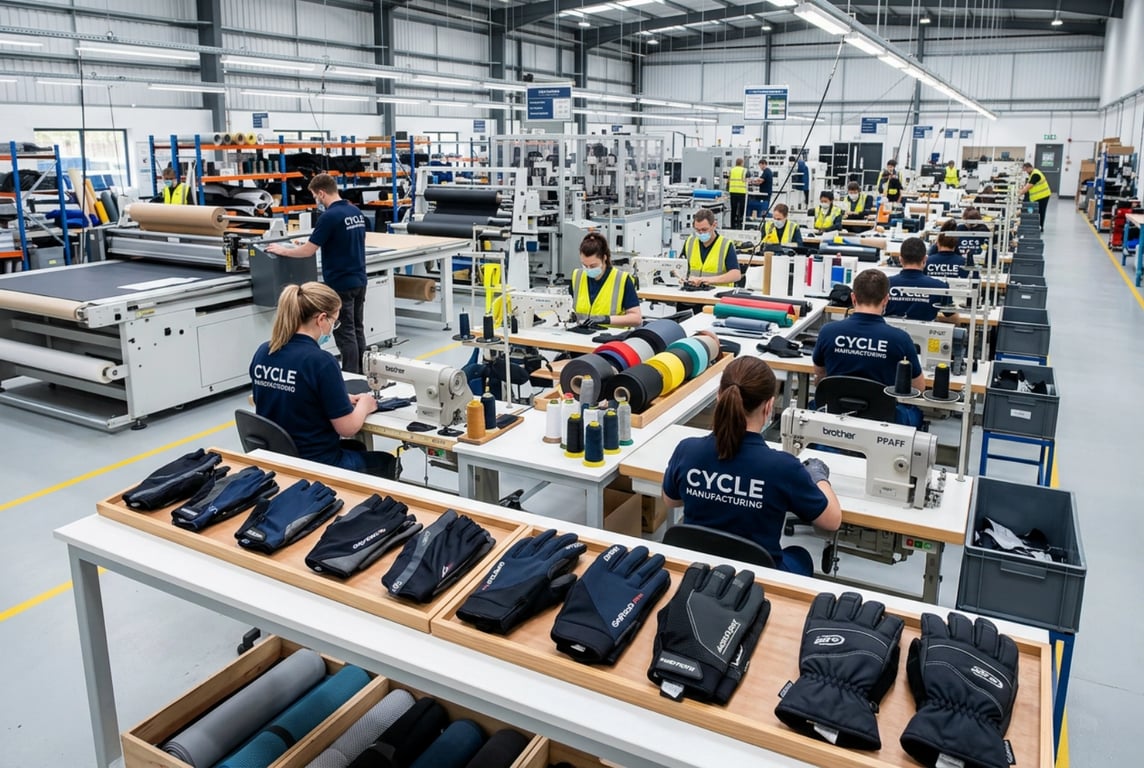 Cycling Gloves Factory Production Line