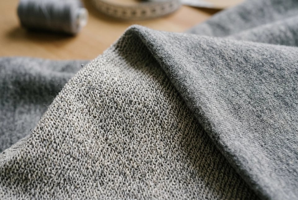 French terry looped fabric texture for joggers
