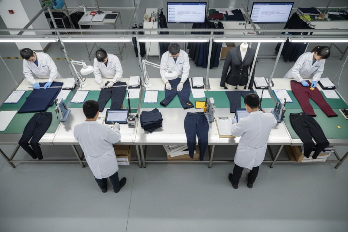 5-stage quality control for equestrian apparel manufacturing with AQL 2.5 inspection