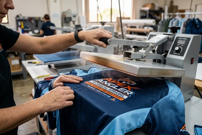 Heat transfer label application