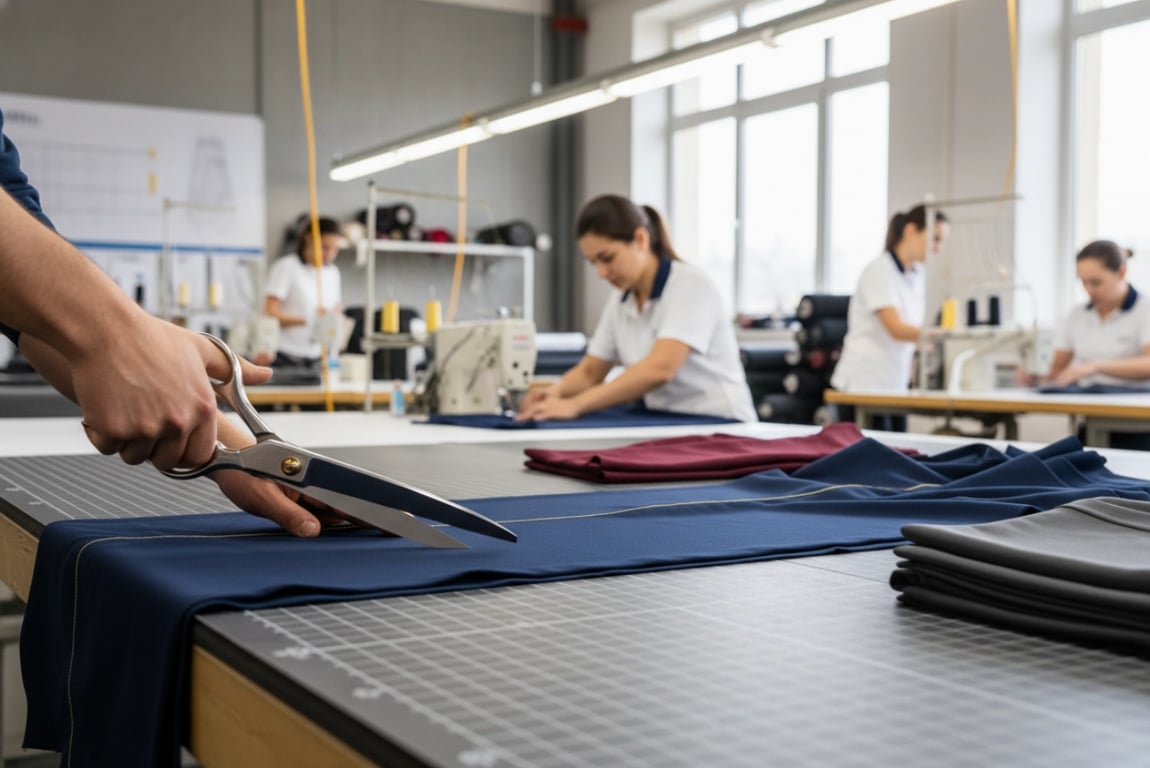 Sample manufacturing - cutting and sewing process