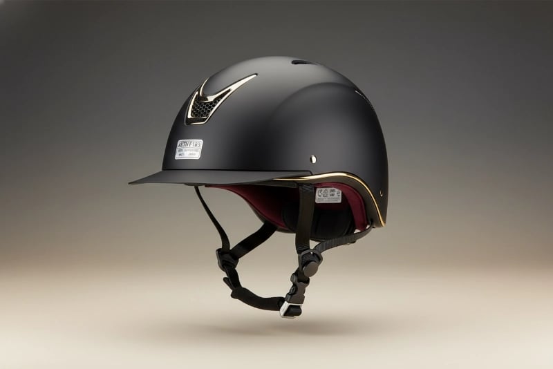 Lightweight competition helmet with ASTM F1163 certification for show jumping and eventing