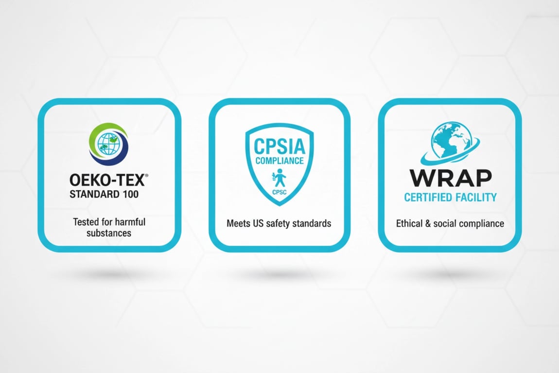 Textile Manufacturing Certifications OEKO-TEX CPSIA WRAP