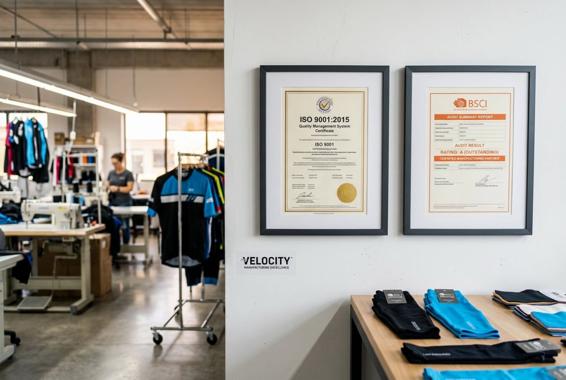 Factory certifications ISO 9001 BSCI audit