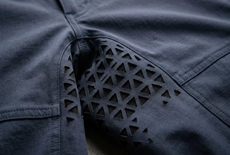 Laser-Cut Ventilation Zones - Precision Perforated Inner Thigh Panels