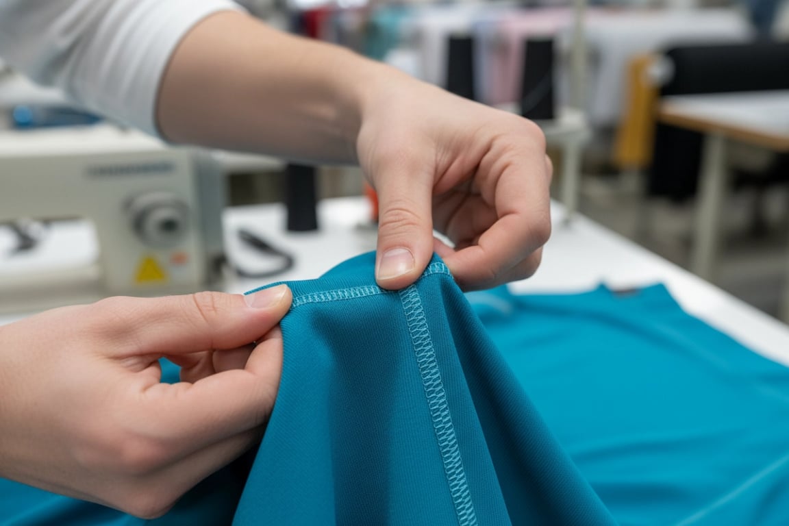 Checking seam quality on sample