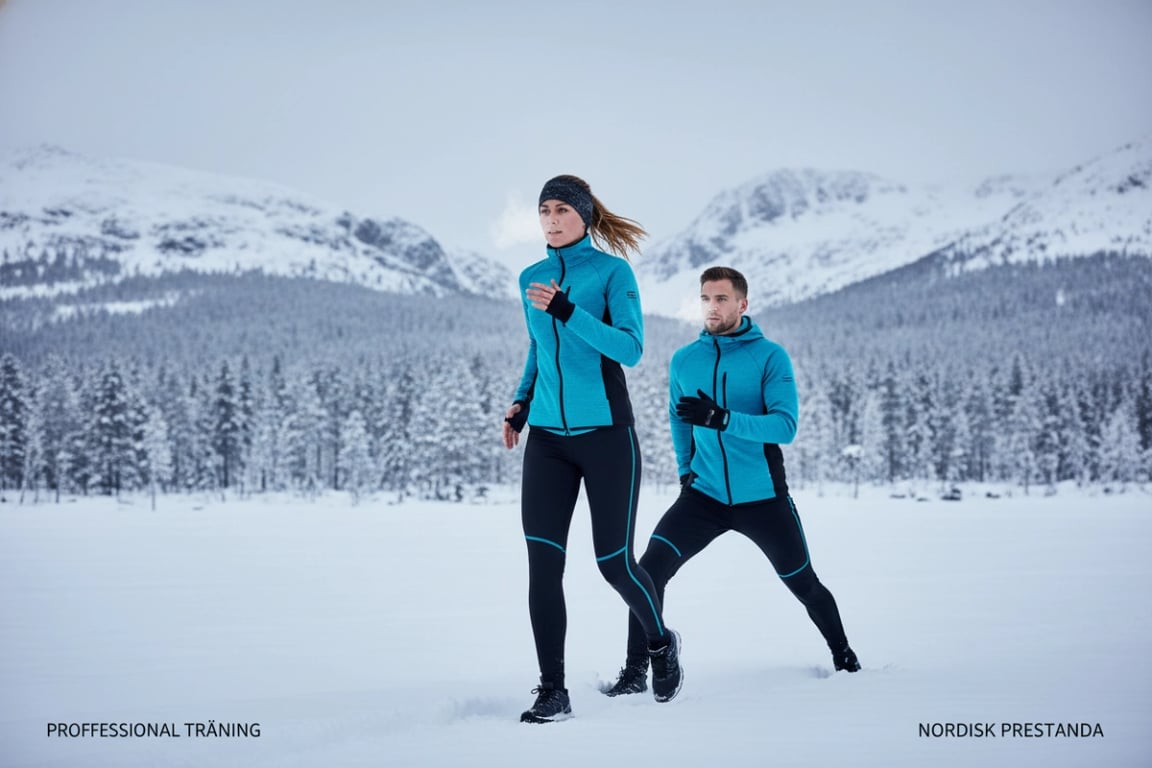 Winter outdoor training in Nordic climate - cold-weather fitness apparel performance