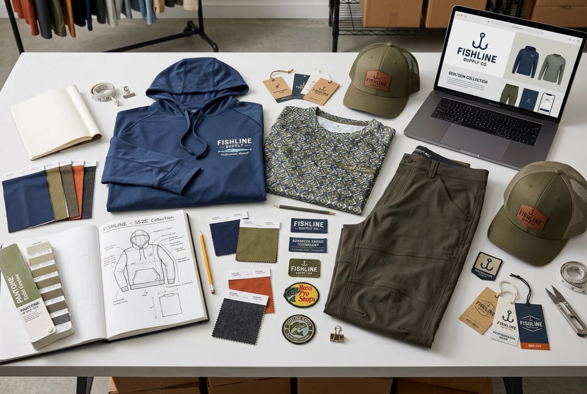 Private label fishing apparel customization - full OEM ODM collection development