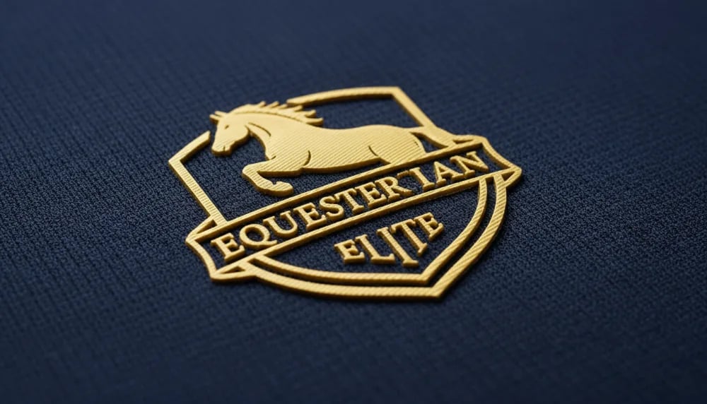 Silicone 3D logo printing example