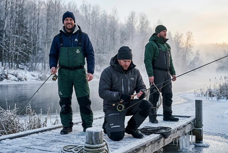 Winter cold-weather fishing apparel collection
