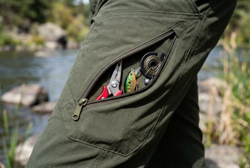 Hidden Tool Pocket - Narrow Profile Thigh Pocket for Fishing Gear