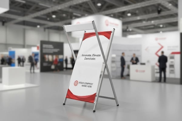 X Banner Stand - Lightweight portable display for trade shows
