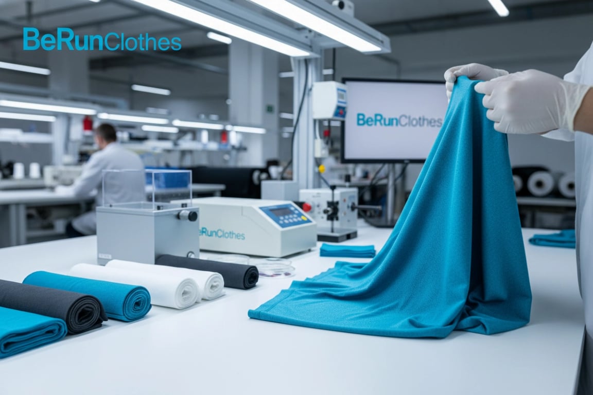 Fabric quality testing for German sportswear factory - custom athletic wear quality control