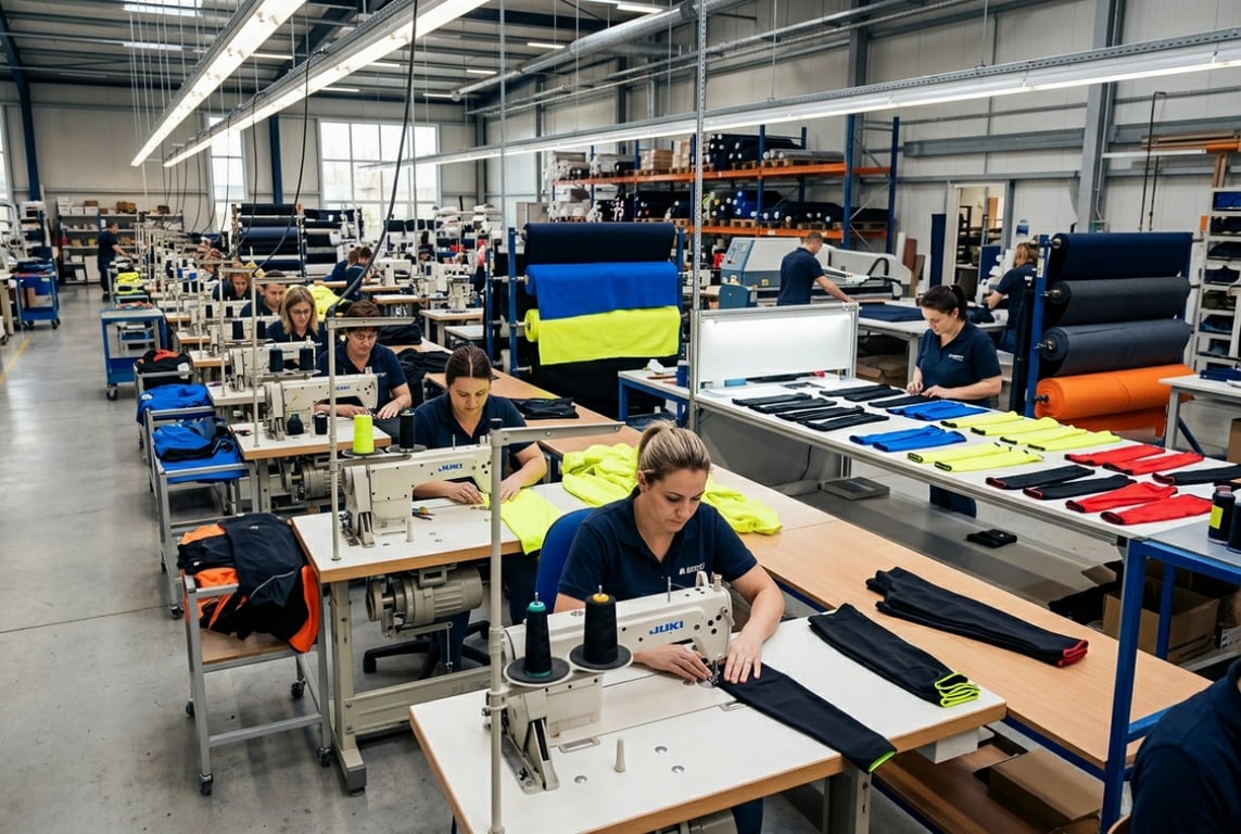 Factory floor production line real photo