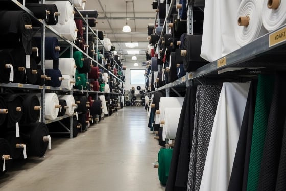 Fabric warehouse with premium materials