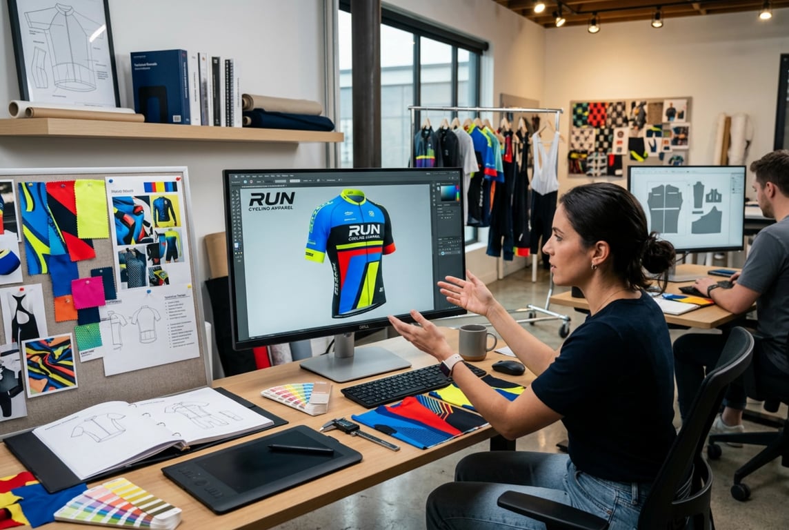 ODM cycling apparel in-house design studio 3D mockup