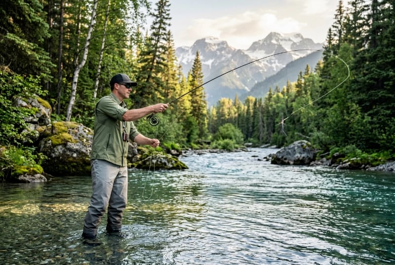 Fly fishing eco-tourism sustainable apparel