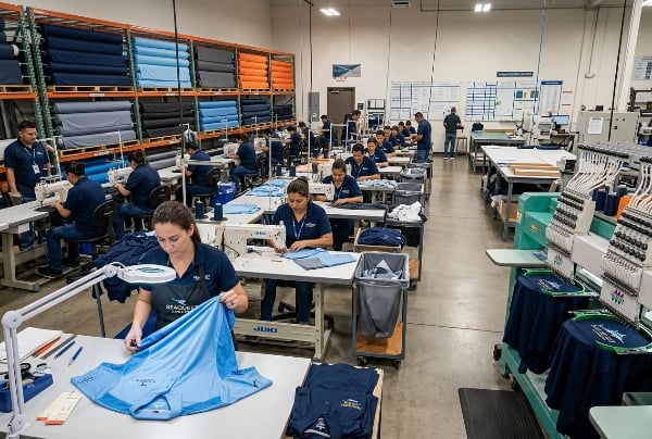 Garment Factory Production Line - Fishing Polo Manufacturing