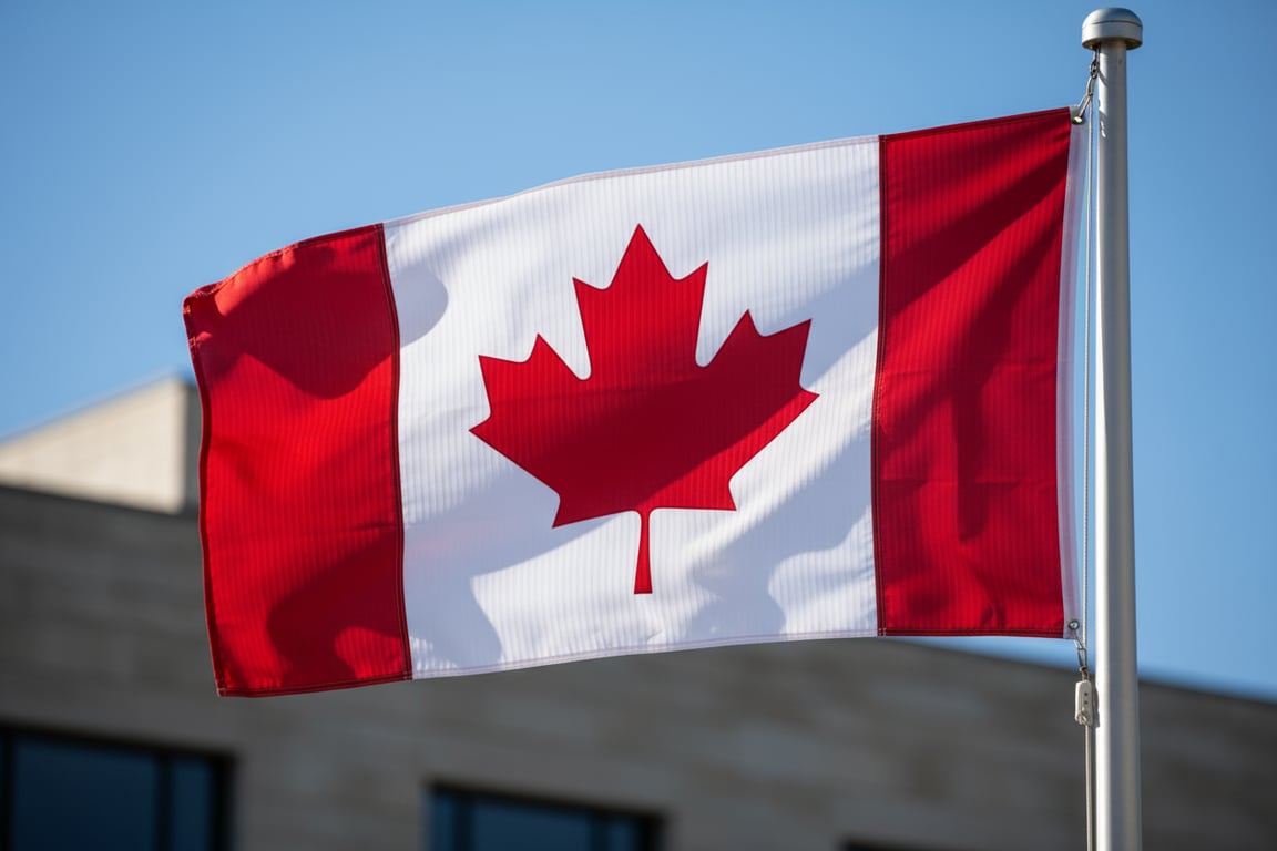 Custom Canada national flag with red maple leaf - government quality polyester flag