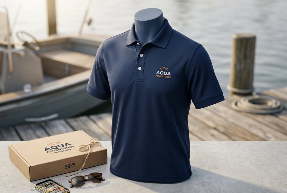 Fishing polo shirts - smart casual performance polo for fishing clubs and corporate gifting