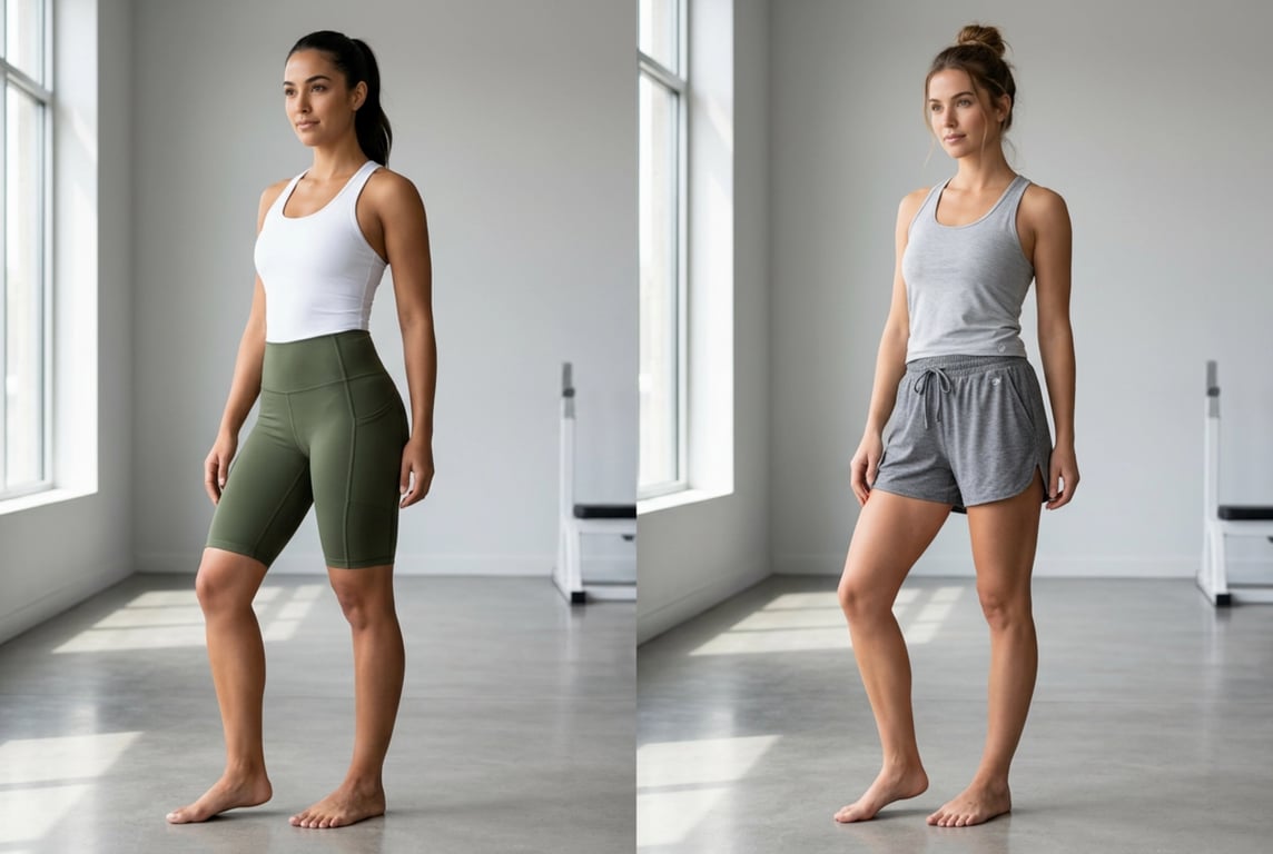 Yoga Biker Shorts vs. Yoga Shorts comparison