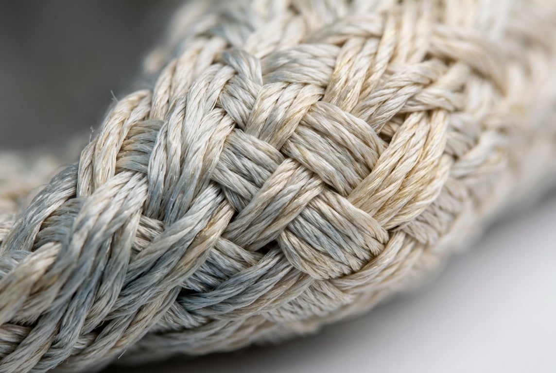 Cut-resistant HPPE fiber material close up