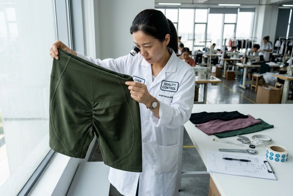 Biker shorts quality check