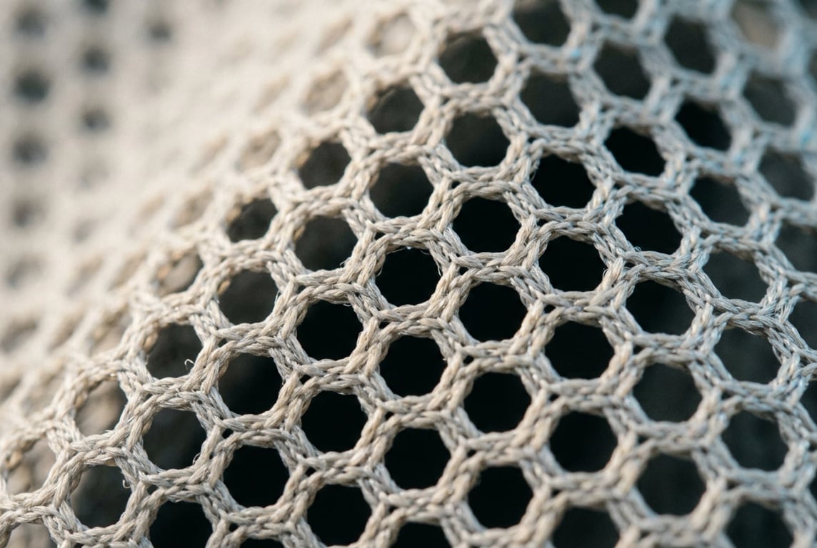 UV-blocking mesh fabric weave detail