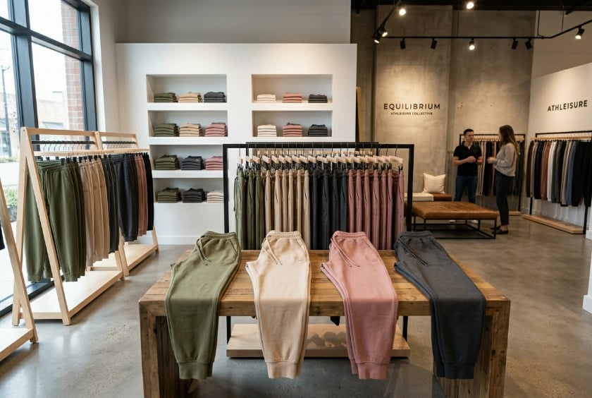 Boutique activewear brand showroom