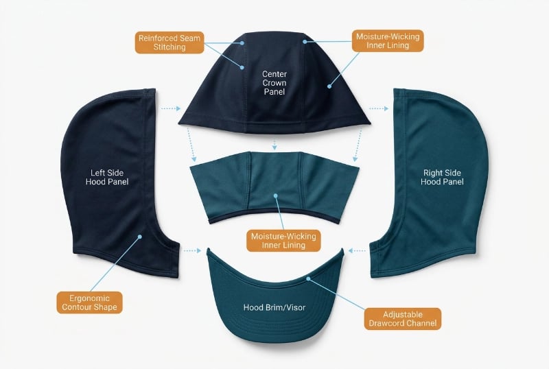 4-panel hood construction