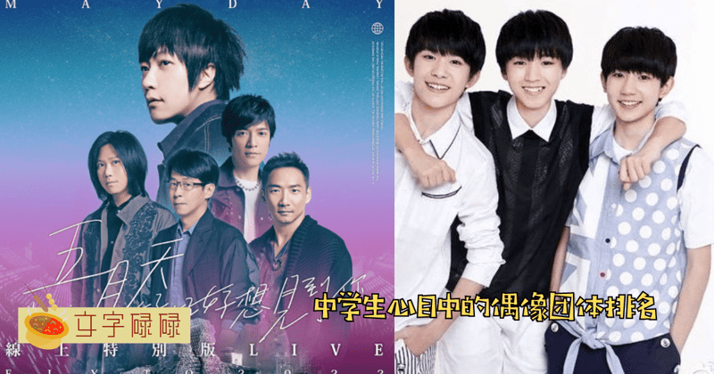 中学生心目中的偶像团体排名，第一名竟然是他们？！就连Tfboys都只能排名第二？