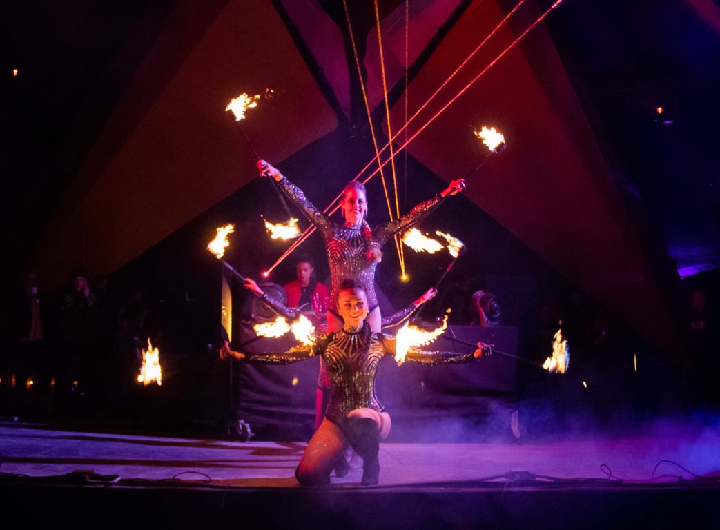 Fire Spinners at Clozee