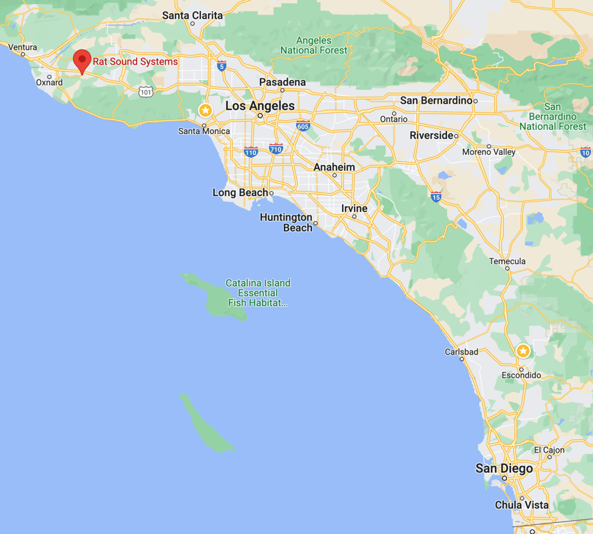 Map from Rat Sound to San Diego